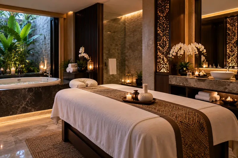 Private treatment room at Loulou Asfar Spa, open daily until 1 AM
